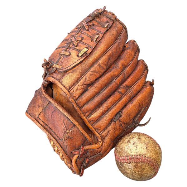 Gants et balle de baseball US WW2