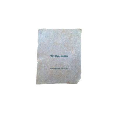 Papier d'emballage de beurre Allemand WW2