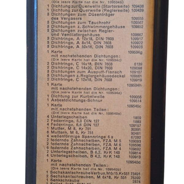 Boite d'entretien Allemande