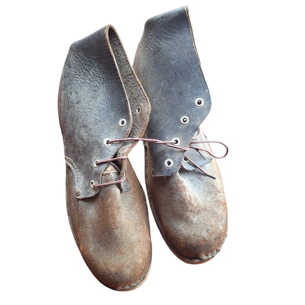 Paire de brodequins de captivité WW2 – Fabrication Stalag