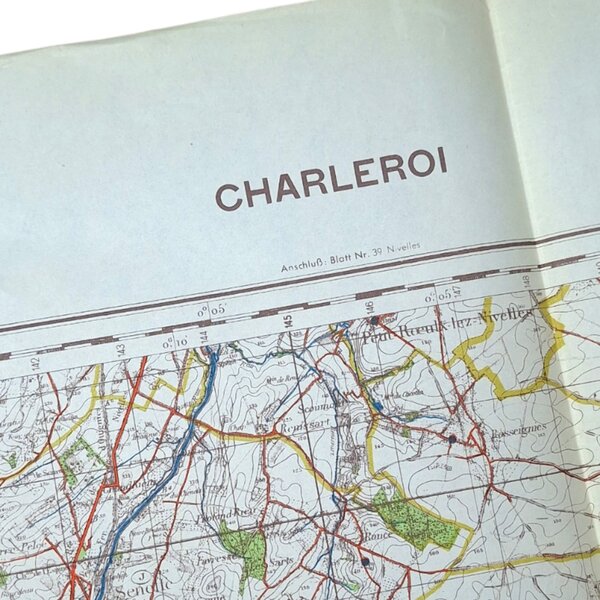 Carte Allemande CHARLEROI 1941 WW2