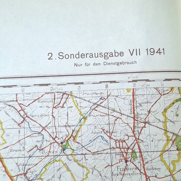 Carte Allemande CHARLEROI 1941 WW2