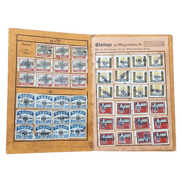 Carte de membre NSKOV WW2