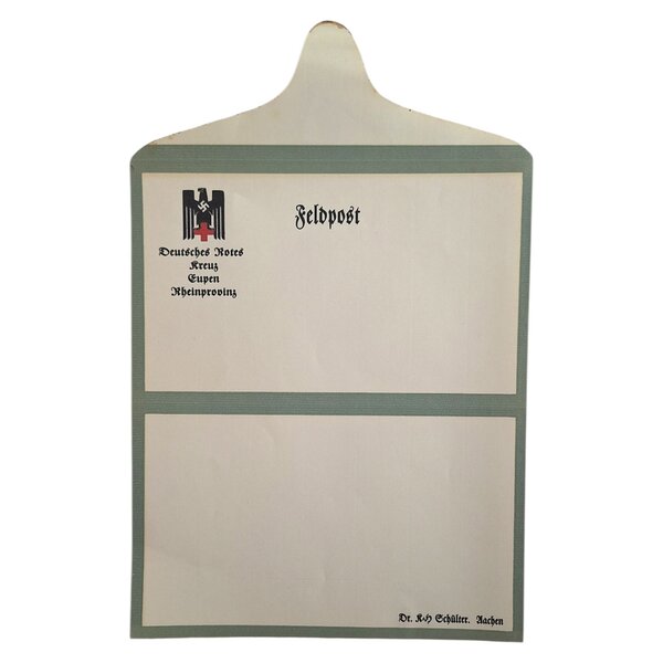 Lettre vierge Allemande DRK Eupen WW2