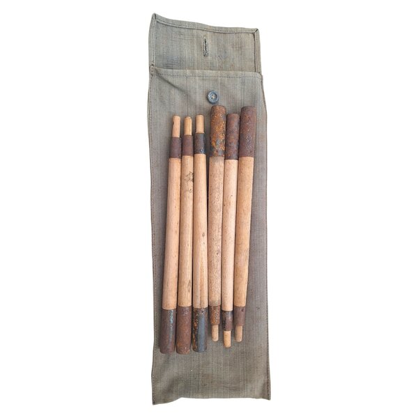 Housse et mâts en bois pour Zeltbahn allemande WW2