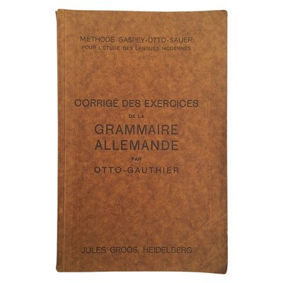 Livre de grammaire allemande 1937 – Prisonnier de guerre WW2