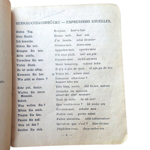 Guide de conversation Allemand Français WW2