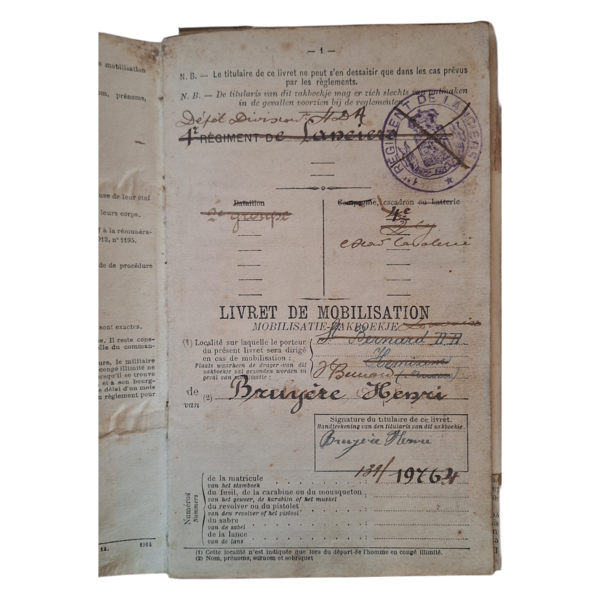 Livret  Mobilisation ABBL 1er Lancier
