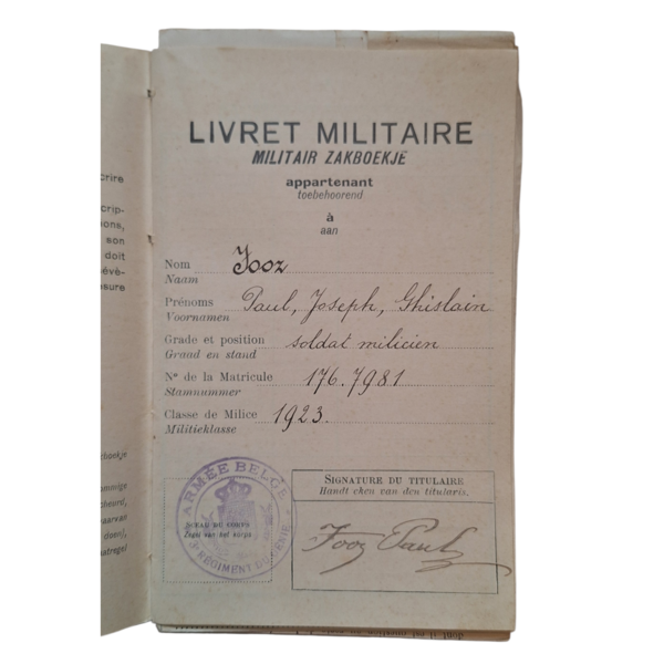 Livret militaire ABBL