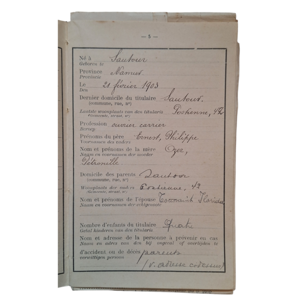 Livret militaire ABBL