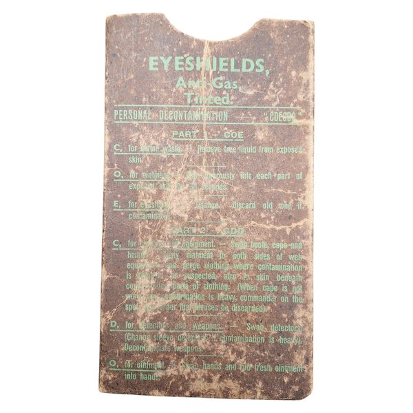 WW2 Lunettes Eyeshields Anti-Gaz MKII