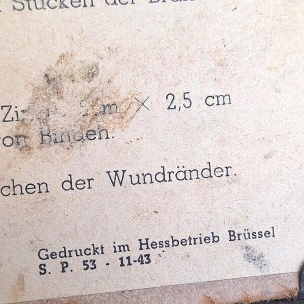 Verbandkasten  Panzer Allemande WW2 Brussel 1943