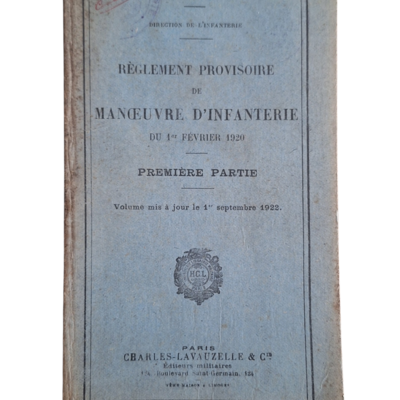 Règlement Manoeuvre Infanterie